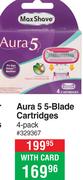 Max Shave Aura 5 5-Balde Cartridges 4 Pack