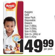 Huggies Gold Value Pack Disposable Diapers-Per Pack