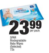 Spar Biodegradable Baby Wipes(Selected)-72s Per Pack