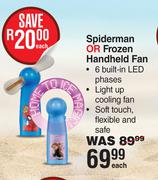 Spiderman Or Frozen Handheld Fan-Each