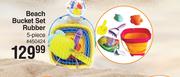 Beach Bucket Set Rubber 450424-5 Piece