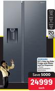 Samsung 617Ltr Side-By-Side Fridge With Water And Ice Dispenser RS64DG53R3B1FA 850012524-Each