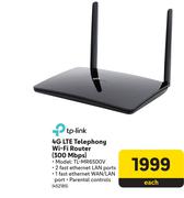 TP-Link 4G LTE Telephony WiFi Router 300 Mbps TL-MR6500V-Each