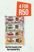 You First Coconut Or Oat Bars Assorted-For 4 x 50g