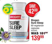 Biogen Sure Sleep 60 Vegetarian Capsules