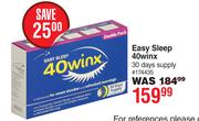 Easy Sleep 40 Winx 30 Days Supply