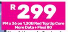 Honor X6a Smartphone-On 1.3GB Red Top Up Core More Data + Flexi 80