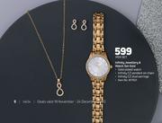 Infinity Jewellery & Watch Set Gold-Per Set