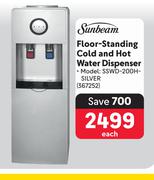 Sunbeam Floor Standing Cold & Hot Water Dispenser SSWD-200H-SILVER