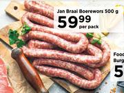 Jan Braai Boerewors-500g Per Pack