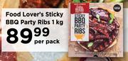 Food Lover's Sticky BBQ Party Ribs-1Kg Per Pack