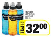 Powerade Sports Drink Assorted-For Any 3 x 500ml