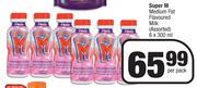 Super M Medium Fat Flavoured Milk Assorted-6 x 300ml Each