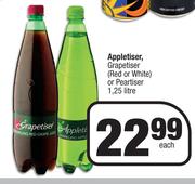 Appletiser, Grapetiser Red Or White Or Peartiser-1.25L Each