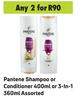 Pantene Shampoo Or Conditioner 400ml Or 3 In 1 360ml Assorted-For 2