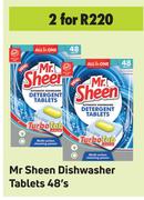 Mr Sheen Dishwasher Tablets-For 2 x 48's