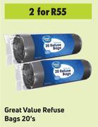 Great Value Refuse Bags-For 2 x 20's