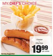 1 Russian + 200g Chips-Per Combo