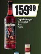 Captain Morgan Black Label Rum-750ml