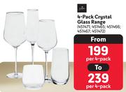 4 Pack Crystal Glass Range-Per 4 Pack