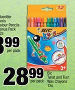 Bic Twist & Turn Wax Crayons-12s Per Pack