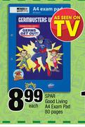 Spar Good Living A4 Exam Pad 80 Pages-Each