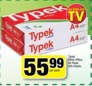 Typek White Office A4 Paper 500 Sheets-Per Pack