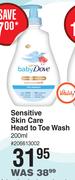 Baby Dove Sensitive Skin Care Head To Toe Wash-200ml