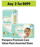 Pampers Premium Care Value Pack Assorted Sizes-For 2