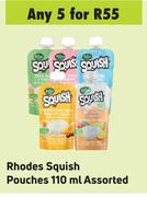 Rhodes Squish Pouches Assorted-For 5 x 110ml
