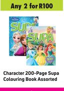 Character 200 Page Supa Colouring Book Assorted-For 2