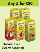 Infacare Juice Assorted-For 5 x 200ml