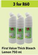 First Value Thick Bleach Lemon-For 3 x 75ml