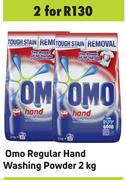 Omo Regular Hand Washing Powder-For 2 x 2kg