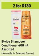 Elvive Shampoo/ Conditioner 400 ml Assorted-For 2