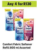 Comfort Fabric Softener Refill Assorted-For Any 4 x 800ml