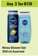 Nivea Shower Gel Assorted-For Any 2 x 500ml