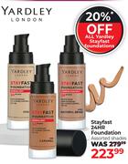 Yardley London Stayfast 24HR Foundation Assorted Shades