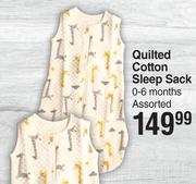 Snuggletime Quilted Cotton Sleep Sack 0-6 Months Assorted