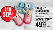 Snuggletime Snug On Moccasins 6-12 Months Assorted-Per Pair