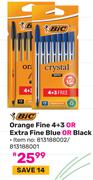 BIC Orange Fine 4+3 Or Extra Fine (Blue Or Black)