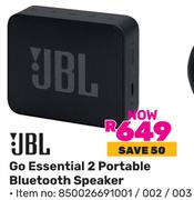 JBL Go Essential 2 Portable Bluetooth Speaker 850026691001/002/003