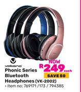 Volkano Phonic Series Bluetooth Headphones VK-2002-Each