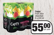 Cappy Fruit Juice (Assorted)-6 x 330ml Per Pack 