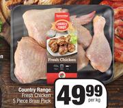 Country Range Fresh Chicken 5 Piece Braai Pack-Per kg