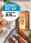 Lamb Kebabs-600g Per Pack