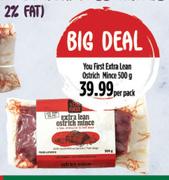 You First Extra Lean Ostrich Mince-500g Per Pack