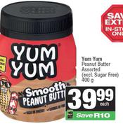 Yum Yum Peanut Butter Assorted ( Excl. Sugar Free)-400g Each