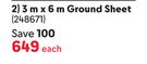 Camp Master 3m x 6m Ground Sheet-Each