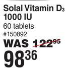 Solal Vitamin D3 1000 IU 60 Tablets